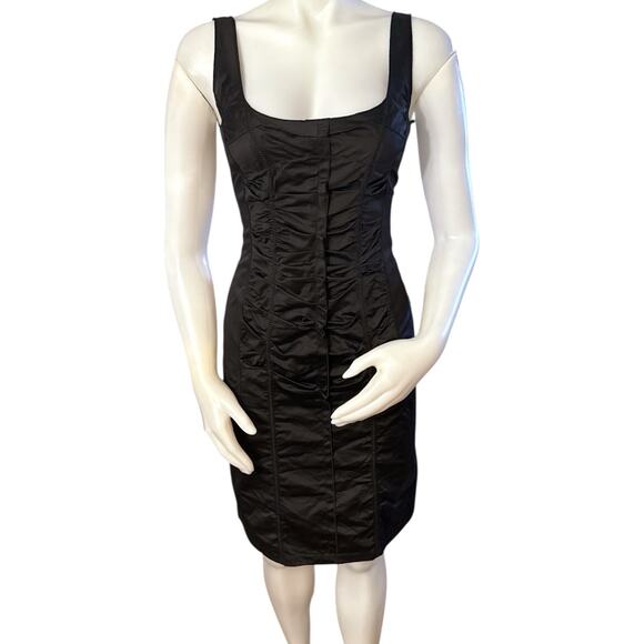 Nina Ricci Silk/Cotton Black Ruffled Sleeveless Mini Dress Size FR36 US2 UK6 - Picture 1 of 10